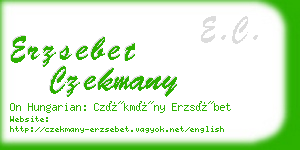 erzsebet czekmany business card